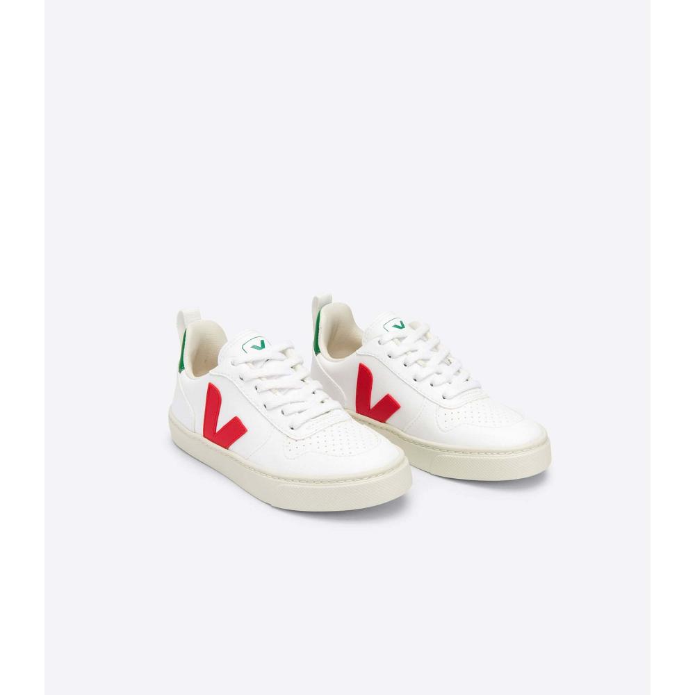 Αθλητικά Παπούτσια παιδικα Veja V-10 LACES CWL White/Green/Red | GR 865YXF